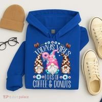 Funny Coffee And Donut Gnomes For And Donut Lover Gift Hoodie thumb 4