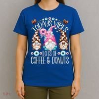 Funny Coffee And Donut Gnomes For And Donut Lover Gift T-Shirt thumb 4