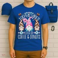 Funny Coffee And Donut Gnomes For And Donut Lover Gift T-Shirt thumb 6