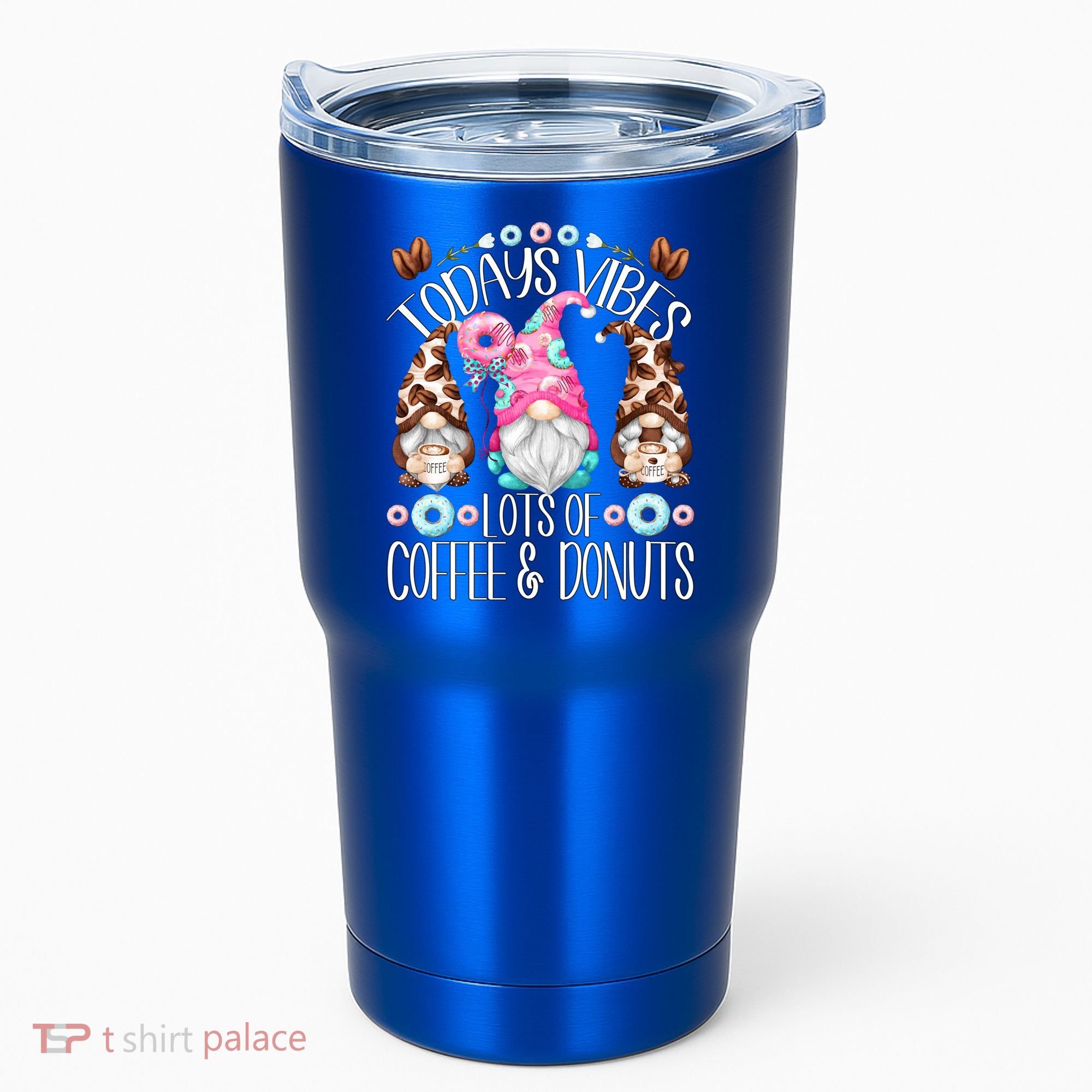 Funny Coffee And Donut Gnomes For And Donut Lover Gift Tumbler