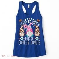 Funny Coffee And Donut Gnomes For And Donut Lover Gift Women's Tank Top thumb 0