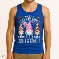 Funny Coffee And Donut Gnomes For And Donut Lover Gift Tank Top thumb 3
