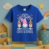 Funny Coffee And Donut Gnomes For And Donut Lover Gift Toddler T-Shirt thumb 3