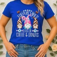Funny Coffee And Donut Gnomes For And Donut Lover Gift Women's T-Shirt thumb 2