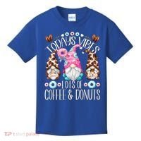 Funny Coffee And Donut Gnomes For And Donut Lover Gift Kids T-Shirt thumb 0