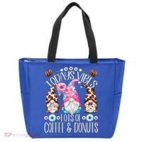 Funny Coffee And Donut Gnomes For And Donut Lover Gift Tote Bag thumb 0