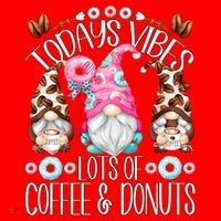 Funny Coffee And Donut Gnomes For And Donut Lover Gift Santa Hat thumb 1
