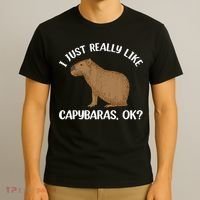 Funny Capybara Art For Men Women Kids Rodent Capybara Lover T-Shirt thumb 3