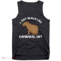 Funny Capybara Art For Men Women Kids Rodent Capybara Lover Tank Top thumb 0
