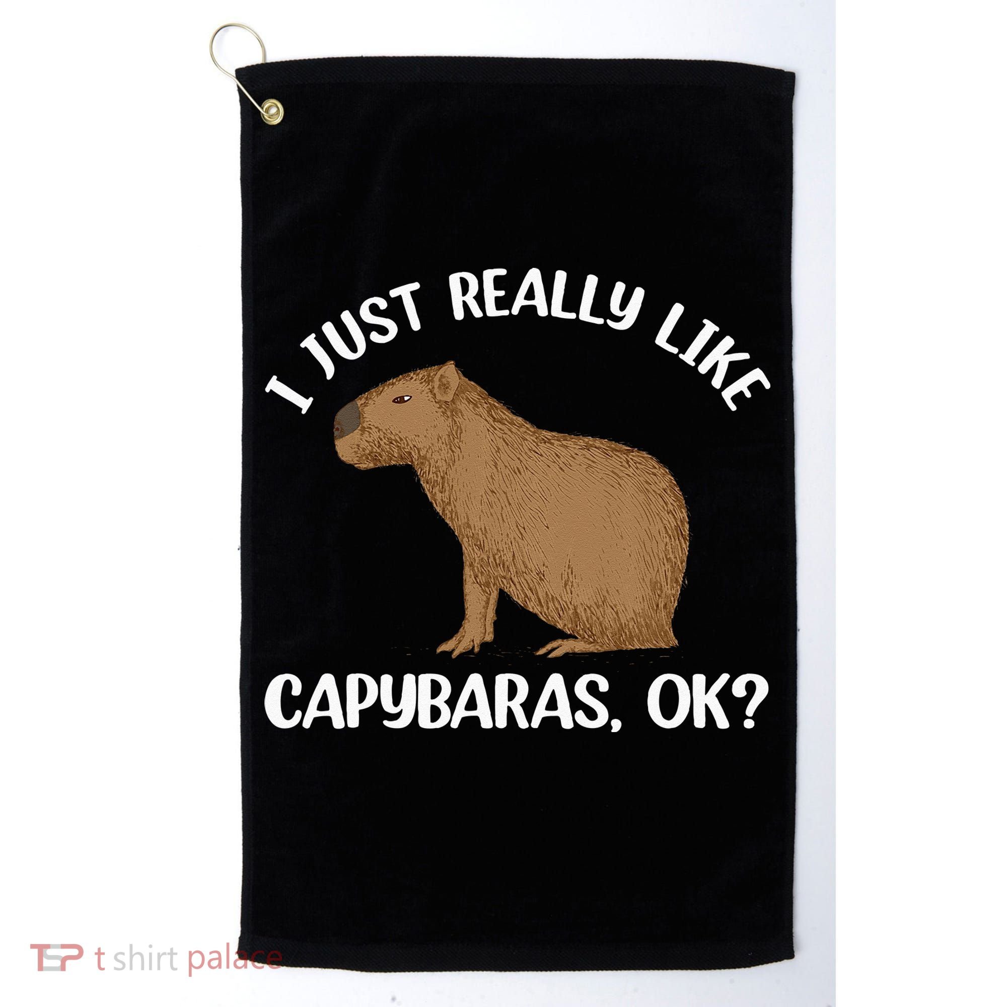 Funny Capybara Art For Men Women Kids Rodent Capybara Lover Golf Towel