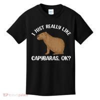 Funny Capybara Art For Men Women Kids Rodent Capybara Lover Kids T-Shirt thumb 0