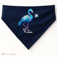 Flamingo Chucks And Pearls Kamala Harris 2024 USA-Made Doggie Bandana thumb 0