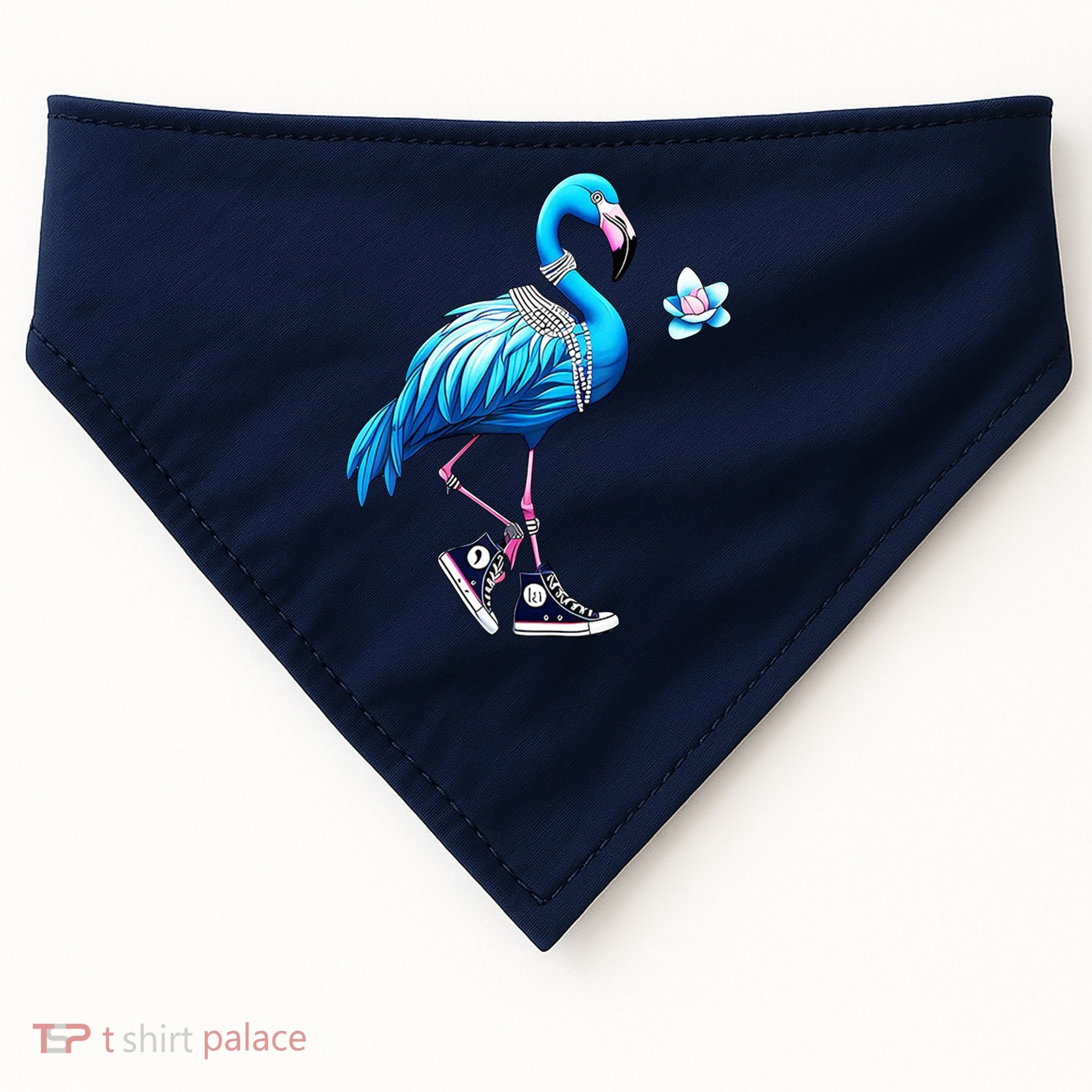 Flamingo Chucks And Pearls Kamala Harris 2024 USA-Made Doggie Bandana