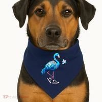Flamingo Chucks And Pearls Kamala Harris 2024 USA-Made Doggie Bandana thumb 1