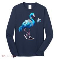 Flamingo Chucks And Pearls Kamala Harris 2024 Long Sleeve Shirt thumb 0
