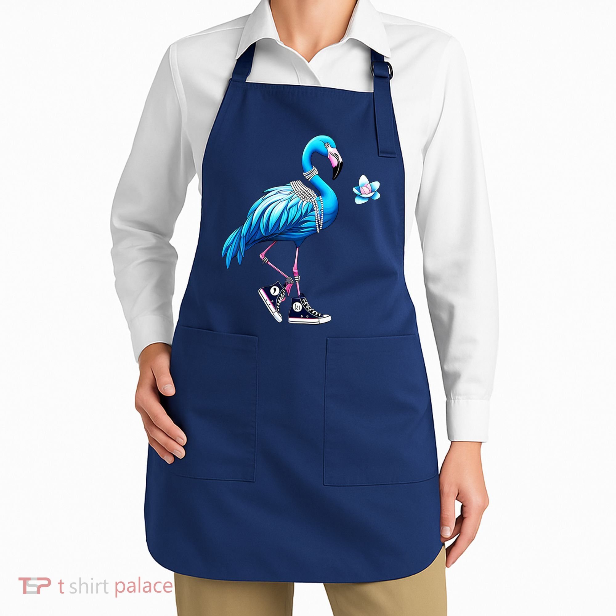 Flamingo Chucks And Pearls Kamala Harris 2024 Apron
