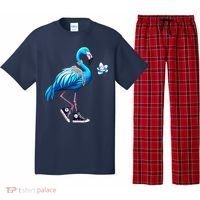 Flamingo Chucks And Pearls Kamala Harris 2024 Pajama Set thumb 0