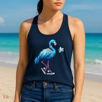 Flamingo Chucks And Pearls Kamala Harris 2024 Women's Tank Top thumb 2
