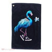 Flamingo Chucks And Pearls Kamala Harris 2024 Golf Towel thumb 0
