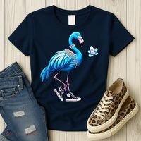 Flamingo Chucks And Pearls Kamala Harris 2024 Women's T-Shirt thumb 3