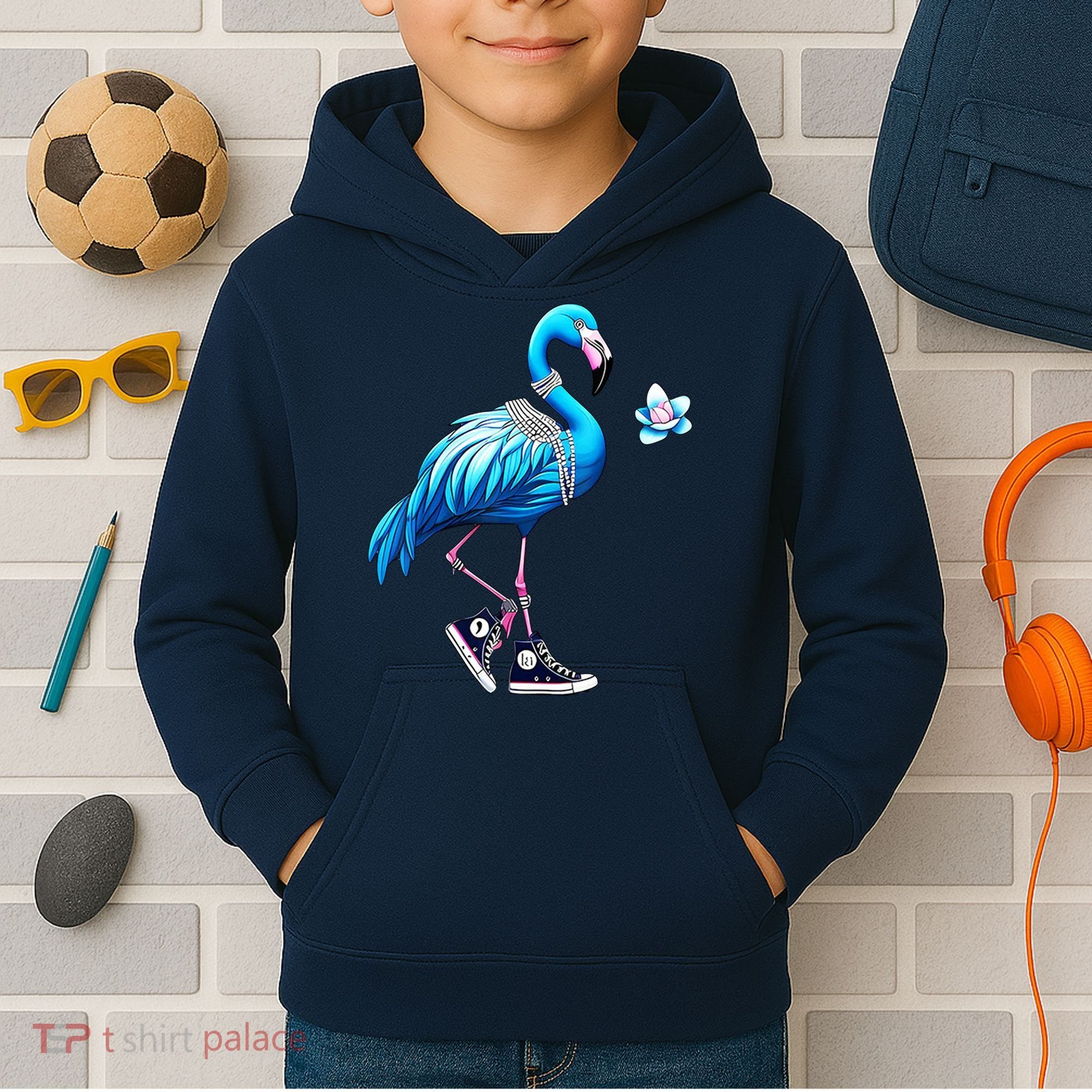 Flamingo Chucks And Pearls Kamala Harris 2024 Kids Hoodie