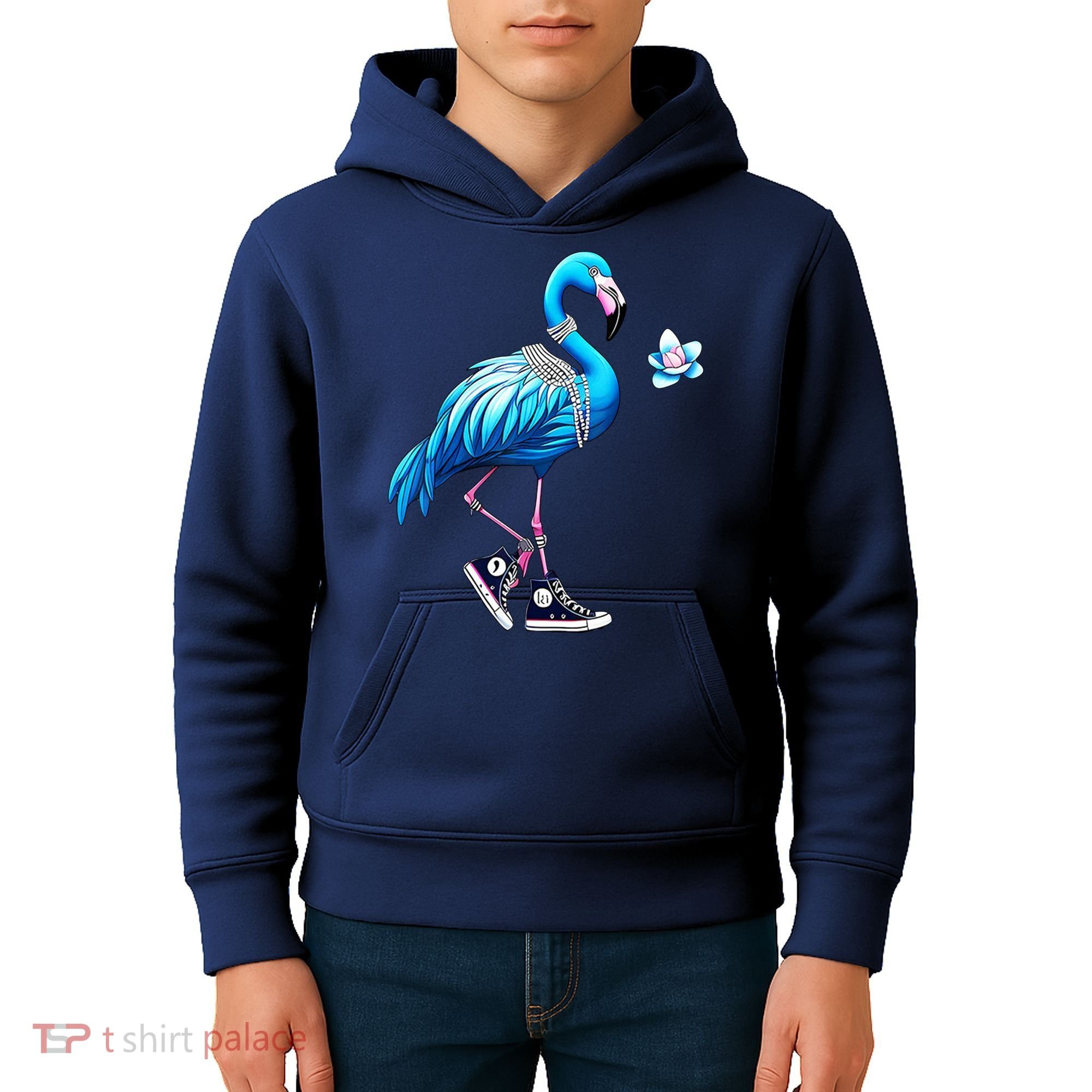 Flamingo Chucks And Pearls Kamala Harris 2024 Kids Hoodie