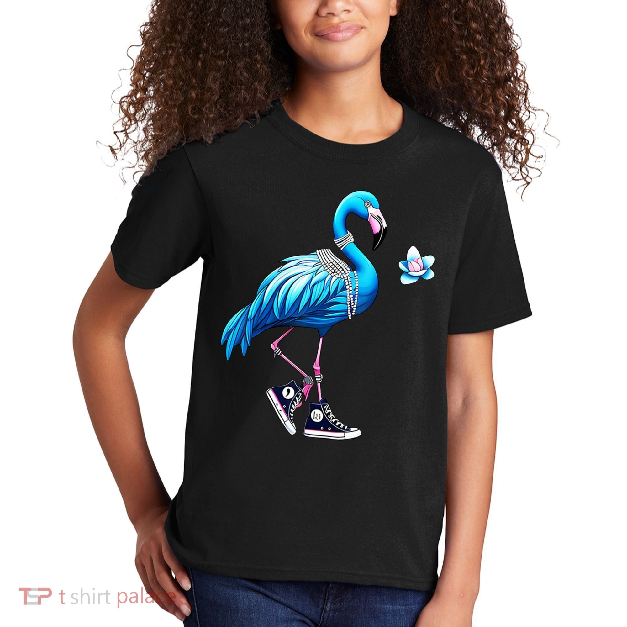 Flamingo Chucks And Pearls Kamala Harris 2024 Kids T-Shirt