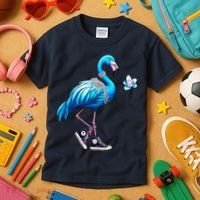 Flamingo Chucks And Pearls Kamala Harris 2024 Kids T-Shirt thumb 3