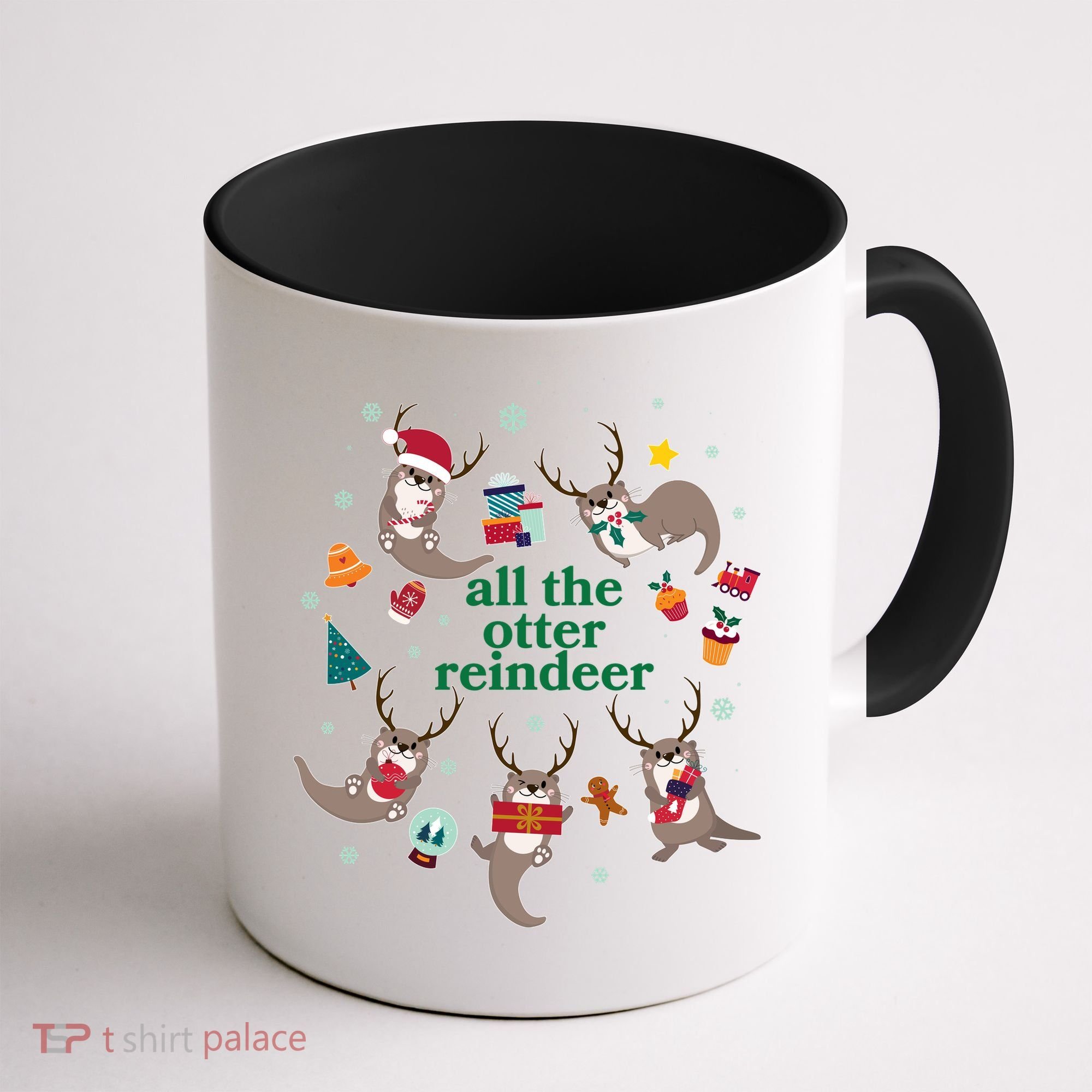 Funny Christmas All The Otter Reindeer Coffee Mug