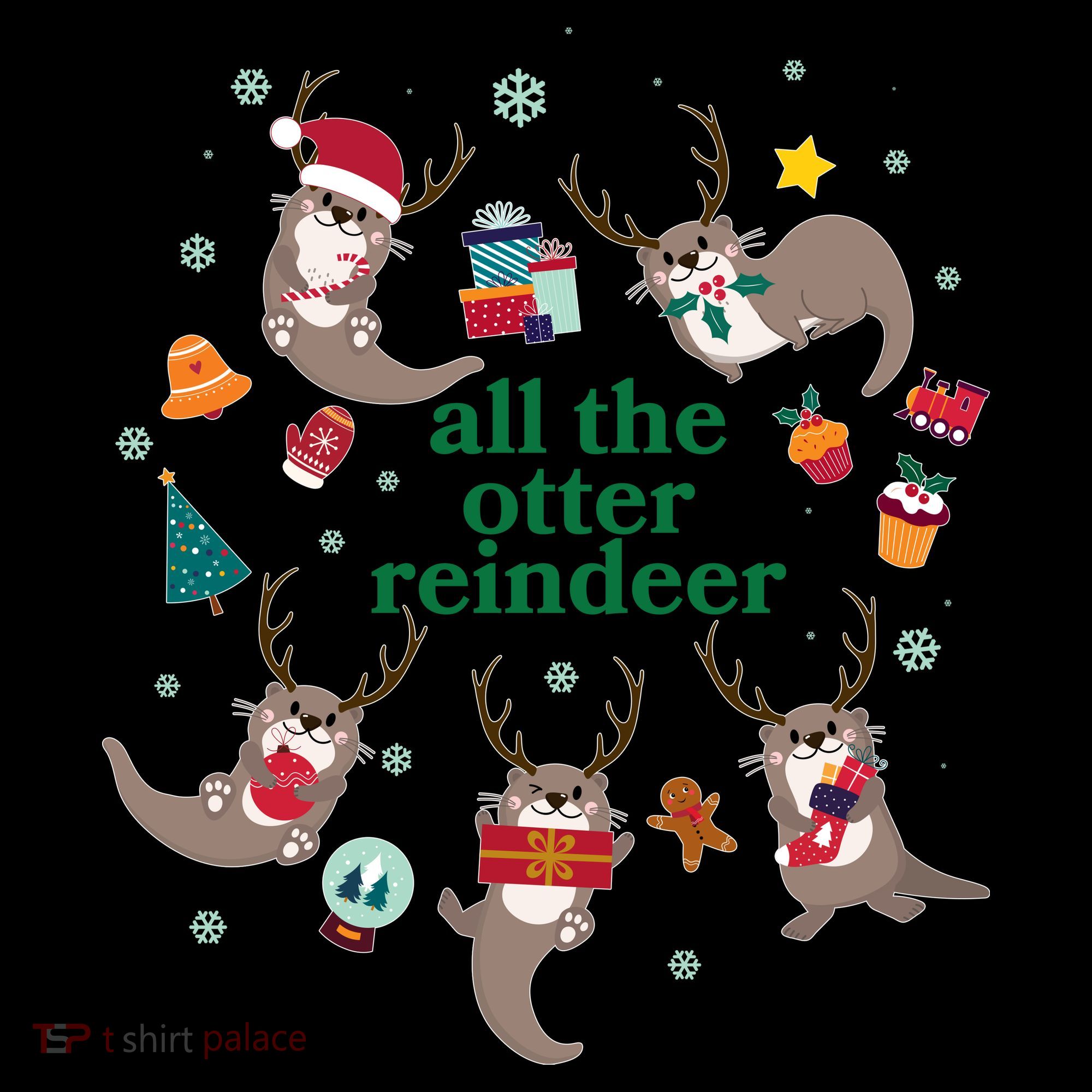 Funny Christmas All The Otter Reindeer Coffee Mug