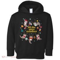 Funny Christmas All The Otter Reindeer Toddler Hoodie thumb 0