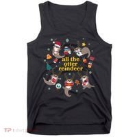 Funny Christmas All The Otter Reindeer Tank Top thumb 0