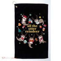 Funny Christmas All The Otter Reindeer Golf Towel thumb 0