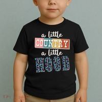 Funny Cute A Little Country A Little Hood Toddler T-Shirt thumb 2