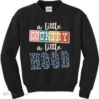 Funny Cute A Little Country A Little Hood Kids Sweatshirt thumb 0