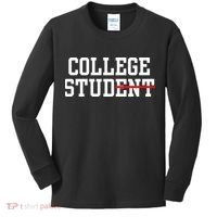 Funny College Apparel Gift Kids Long Sleeve Shirt thumb 0