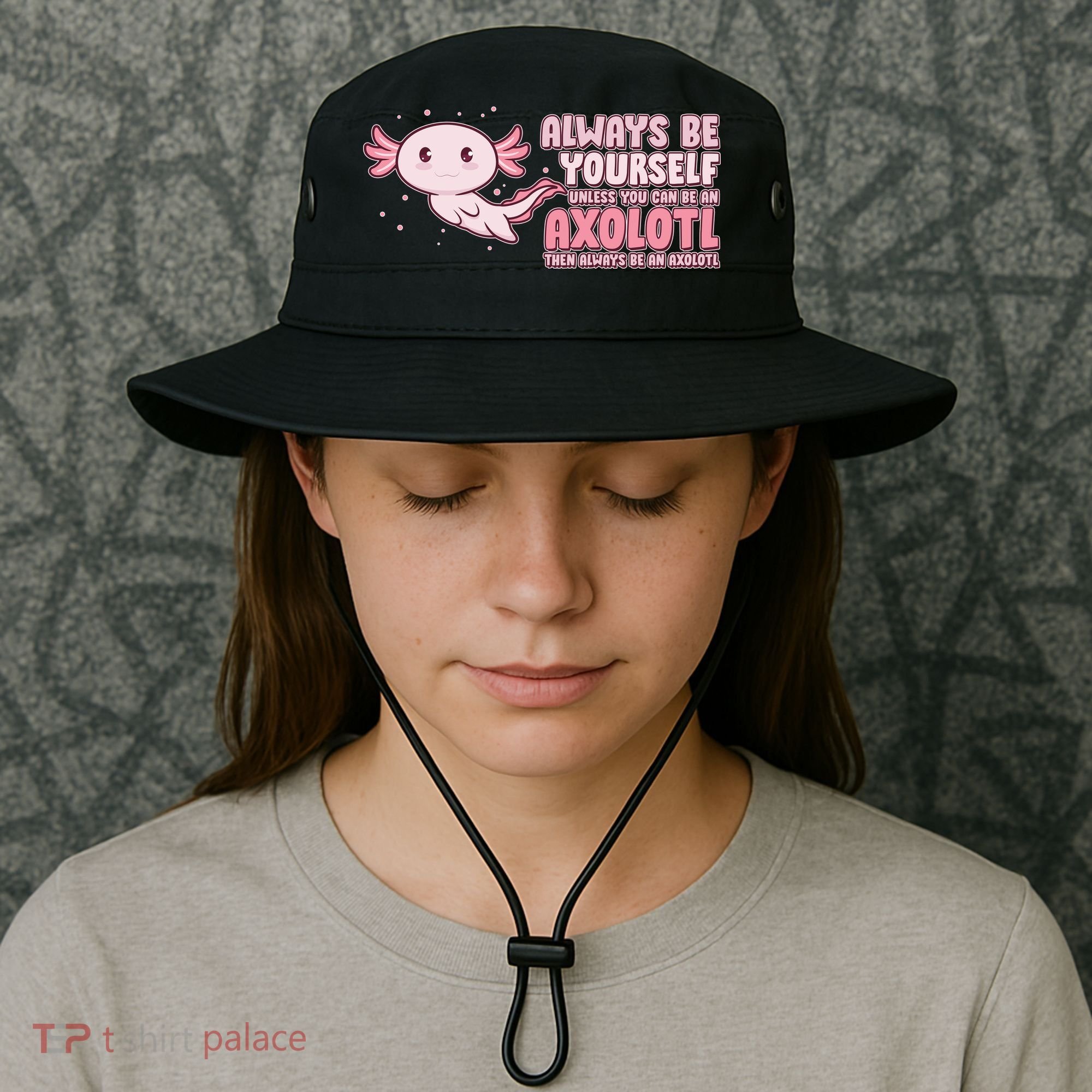 Funny Cute Always Be An Axolotl Bucket Hat
