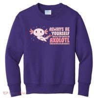 Funny Cute Always Be An Axolotl Kids Sweatshirt thumb 0