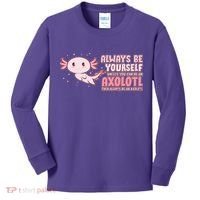 Funny Cute Always Be An Axolotl Kids Long Sleeve Shirt thumb 0