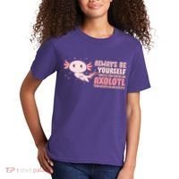 Funny Cute Always Be An Axolotl Kids T-Shirt thumb 2