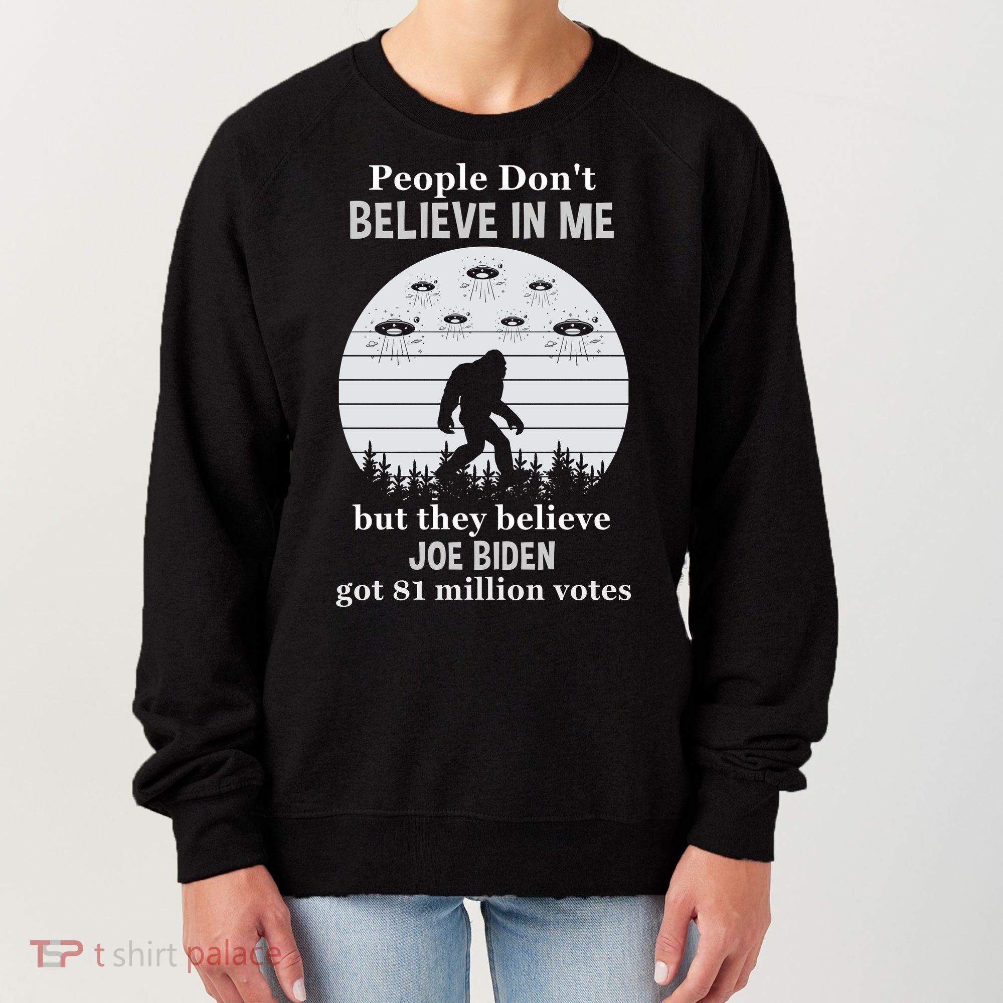 Funny Conservative Anti Biden Bigfoot Women's Sweatshirt
