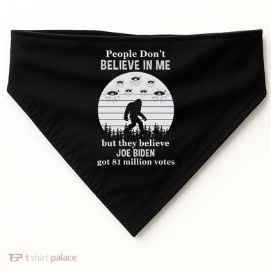 Funny Conservative Anti Biden Bigfoot USA-Made Doggie Bandana