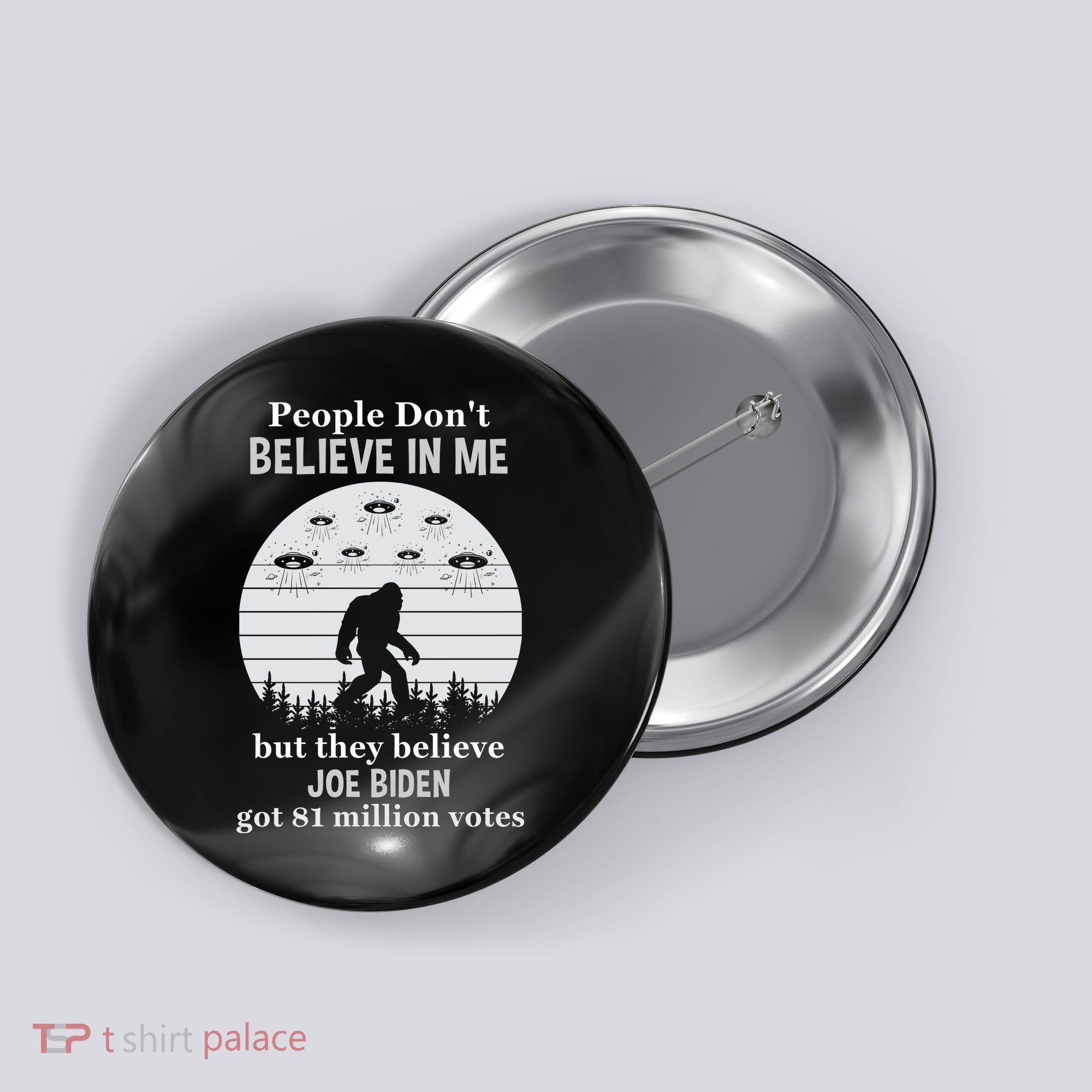 Funny Conservative Anti Biden Bigfoot Button