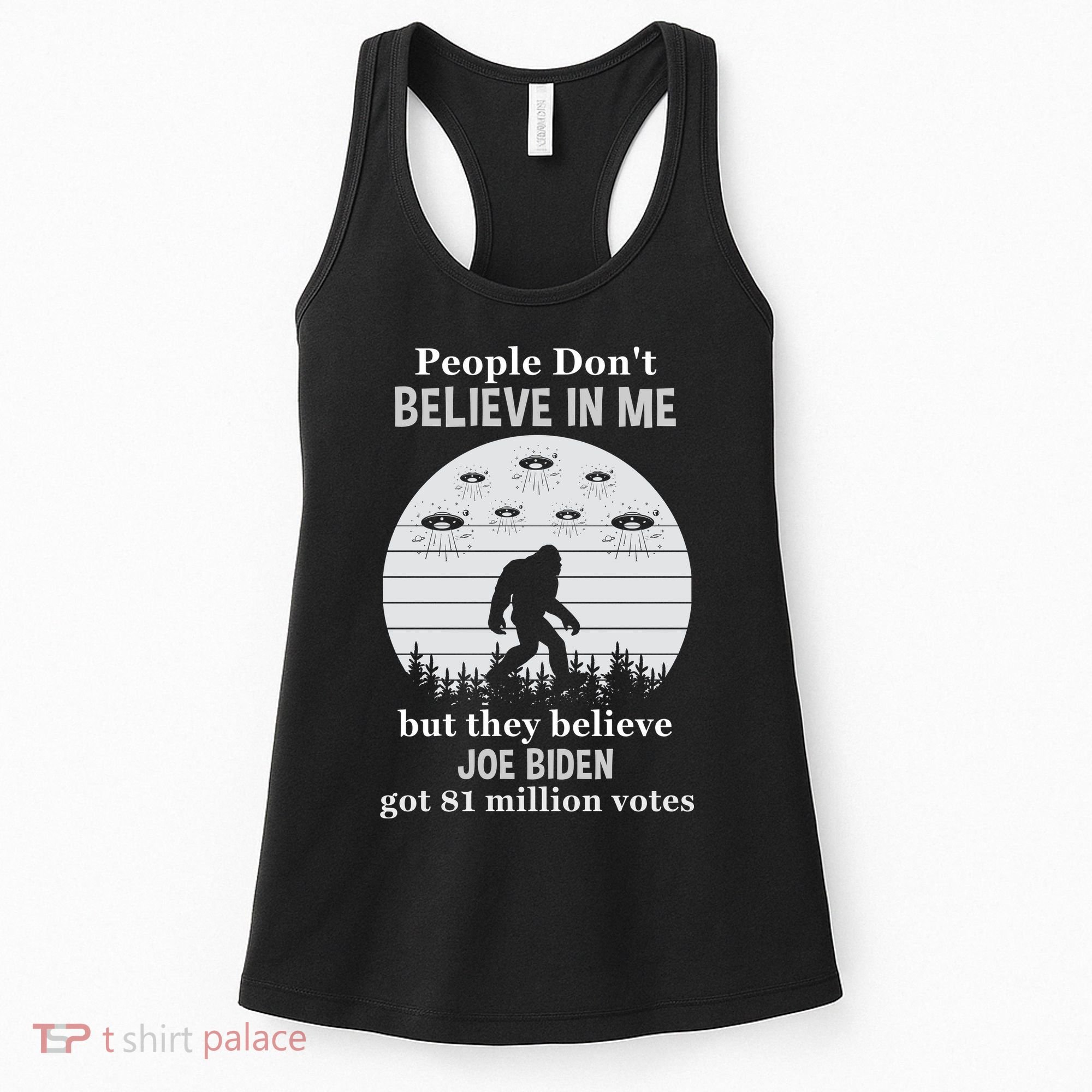 Funny Conservative Anti Biden Bigfoot Women's Tank Top