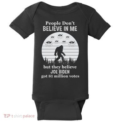 Funny Conservative Anti Biden Bigfoot Baby Bodysuit
