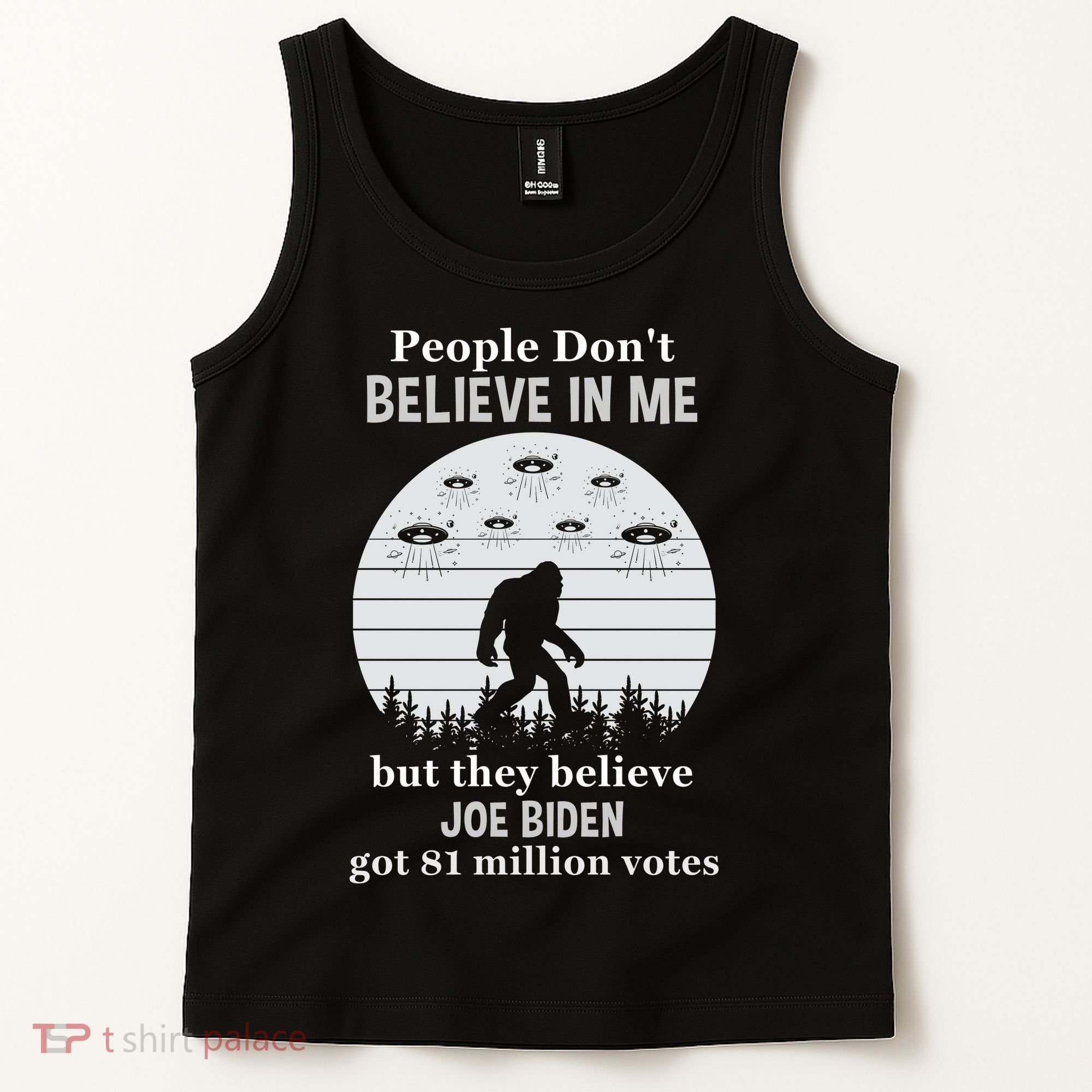 Funny Conservative Anti Biden Bigfoot Tank Top