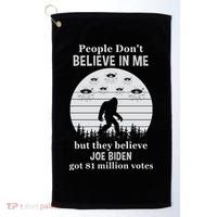Funny Conservative Anti Biden Bigfoot Golf Towel thumb 0