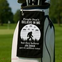 Funny Conservative Anti Biden Bigfoot Golf Towel thumb 2