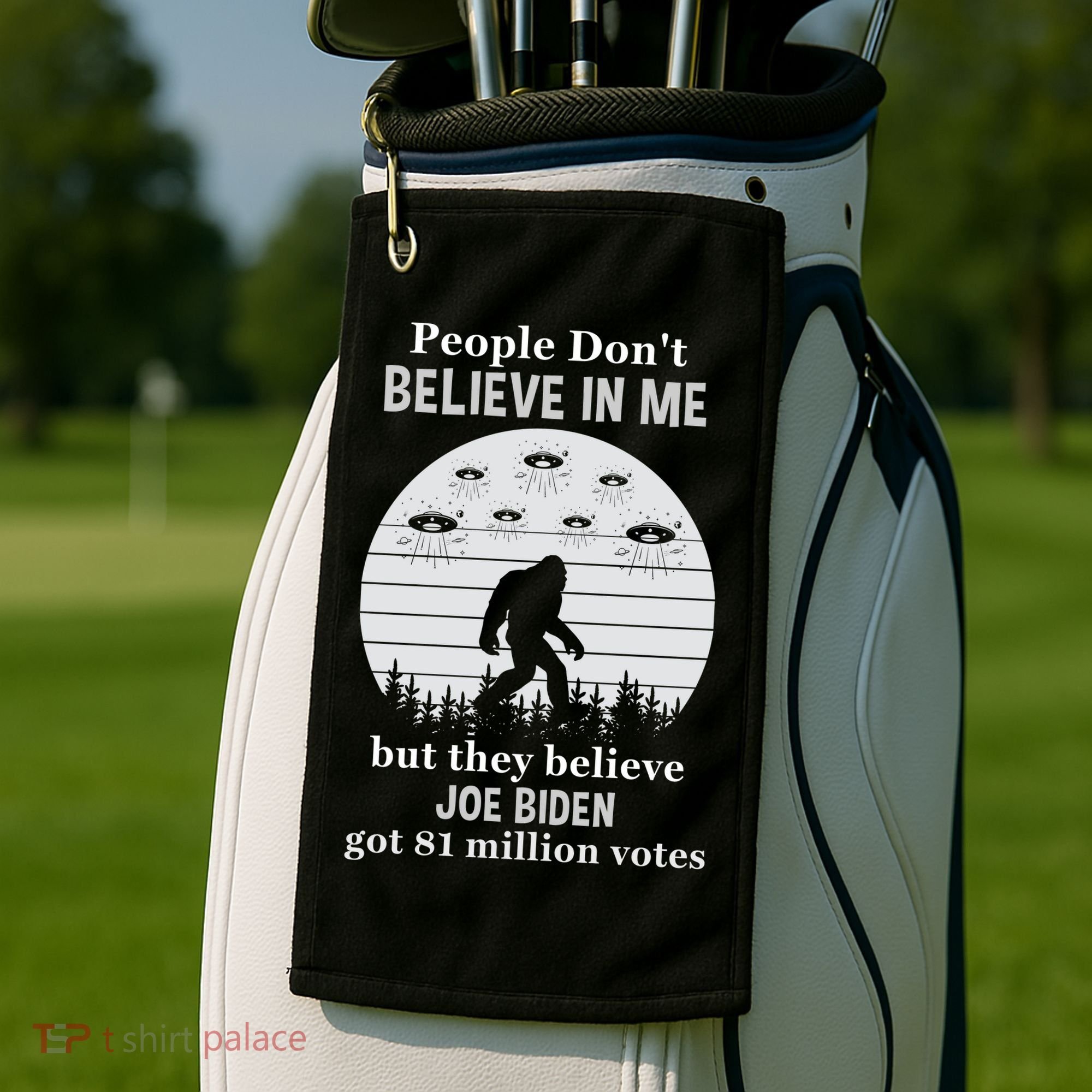 Funny Conservative Anti Biden Bigfoot Golf Towel