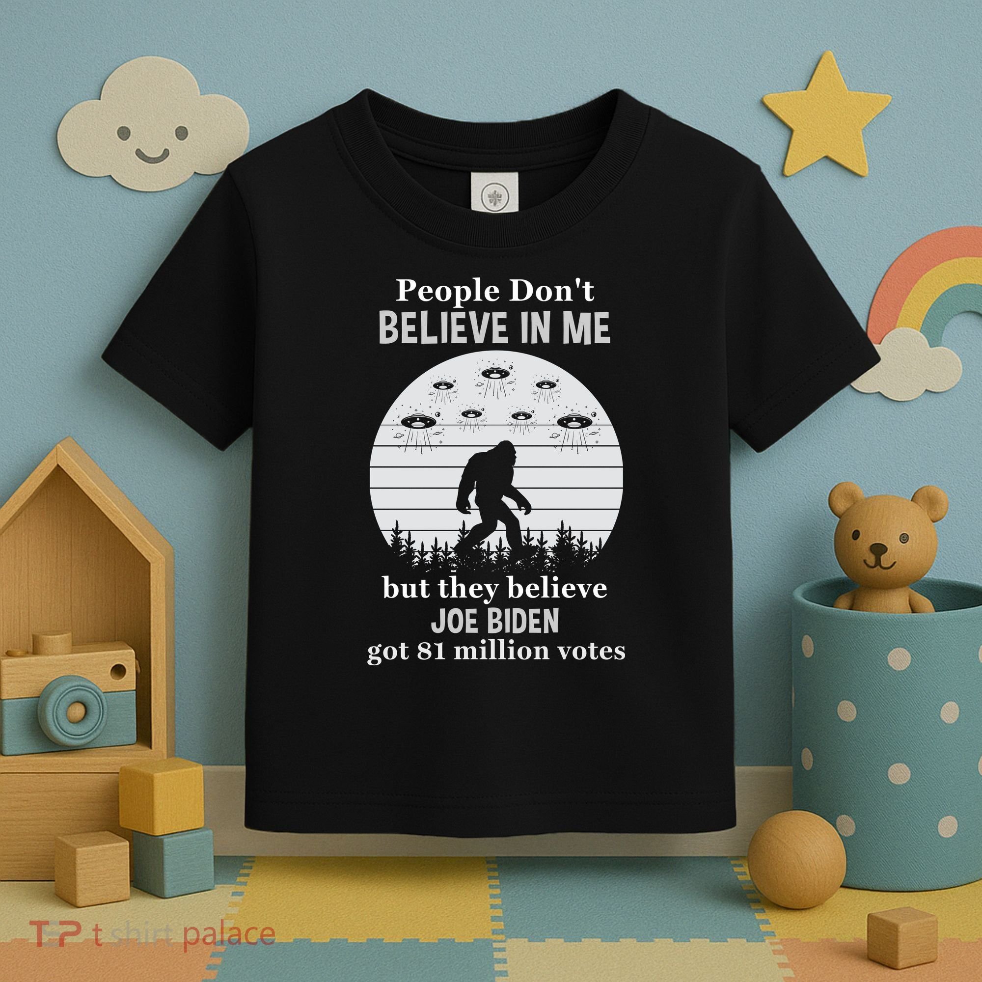 Funny Conservative Anti Biden Bigfoot Toddler T-Shirt